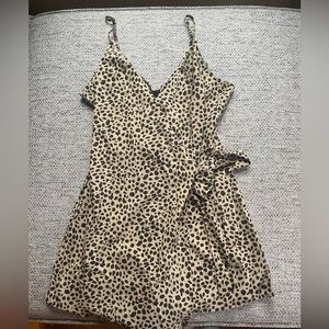 Animal Print wrap style romper size M/6